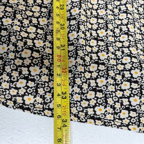 Natural Life Phoebe Ditsy Floral Bell Sleeve Lace Trim Boho Shift Dress Women M - Picture 11 of 12